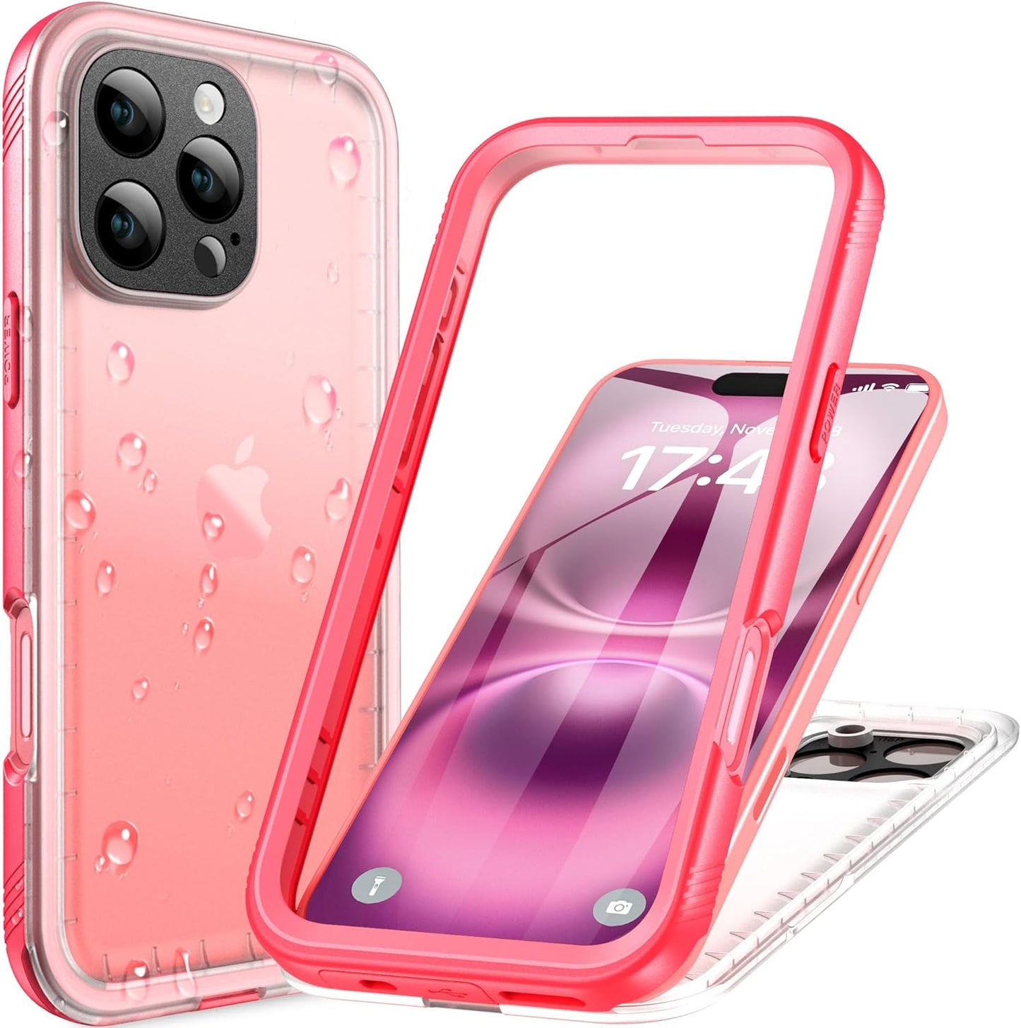 Cozycase Waterproof Case for iPhone 16 Pro Max - Heavy Duty Protection