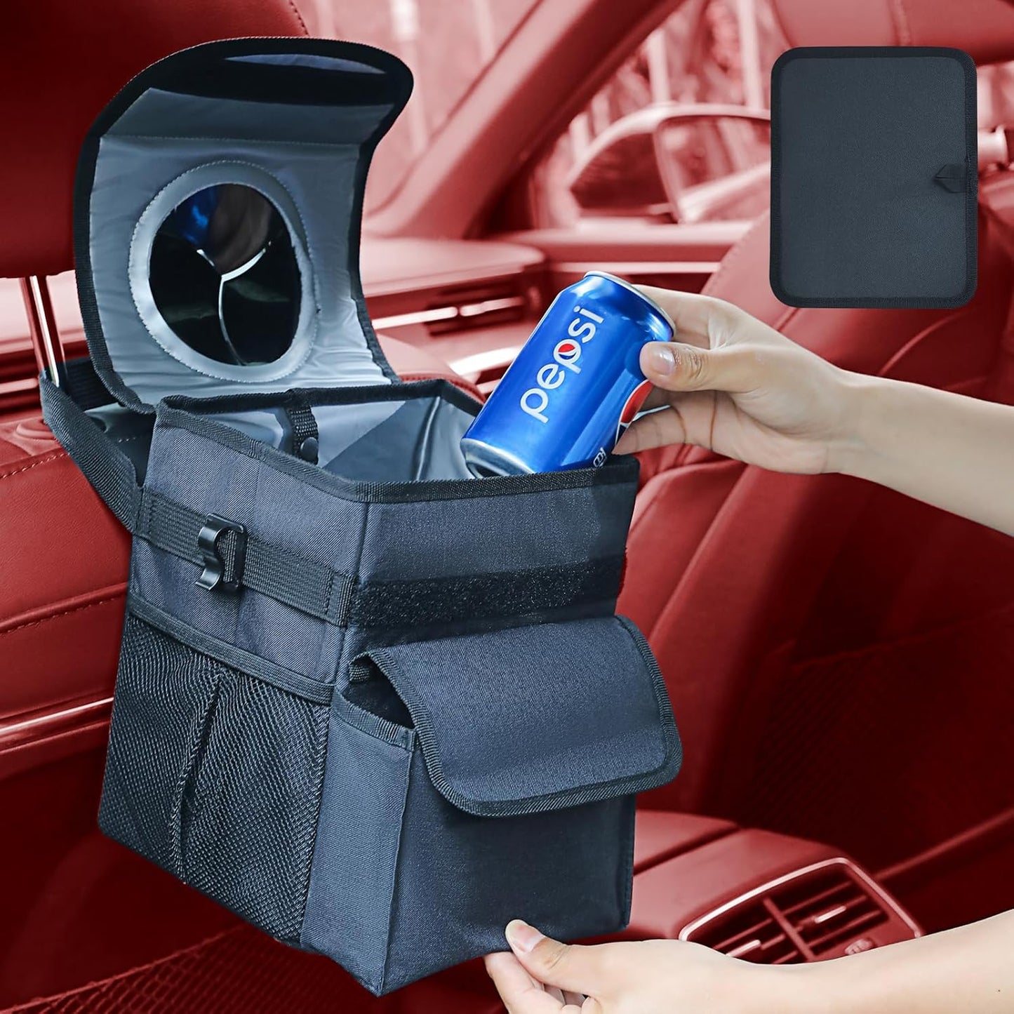 Suspension Car Trash Can - Large Capacity & Waterproof
