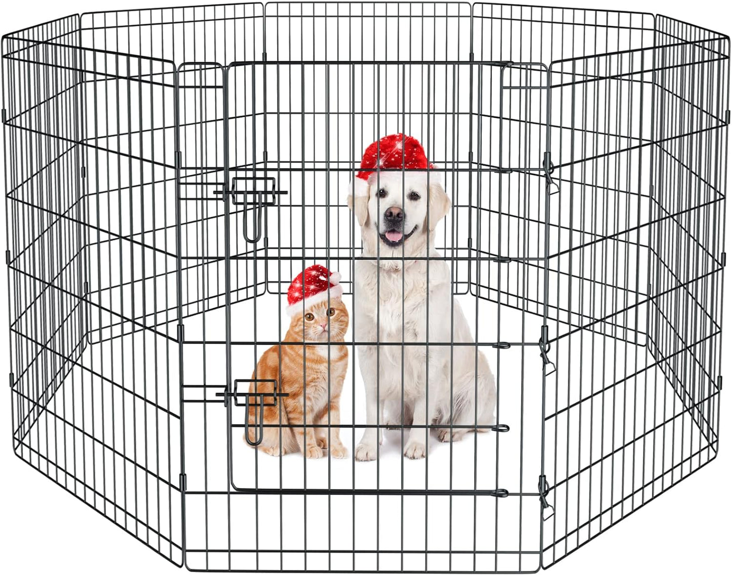 Pet Playpen Dog Pen Foldable Exercise Fence for Small Animals
