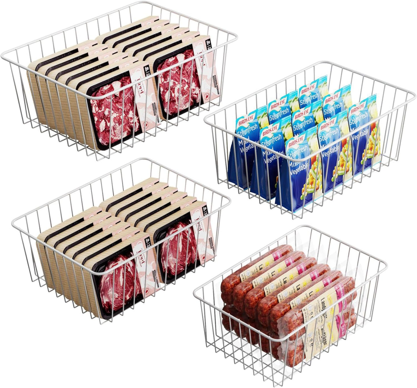 iSPECLE Freezer Organizer Bins - Efficient Storage Solution