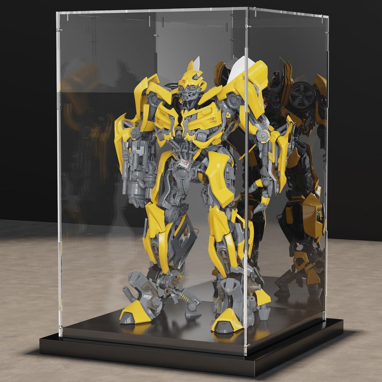 Putros Acrylic Display Case for Collectibles with Mirror Back