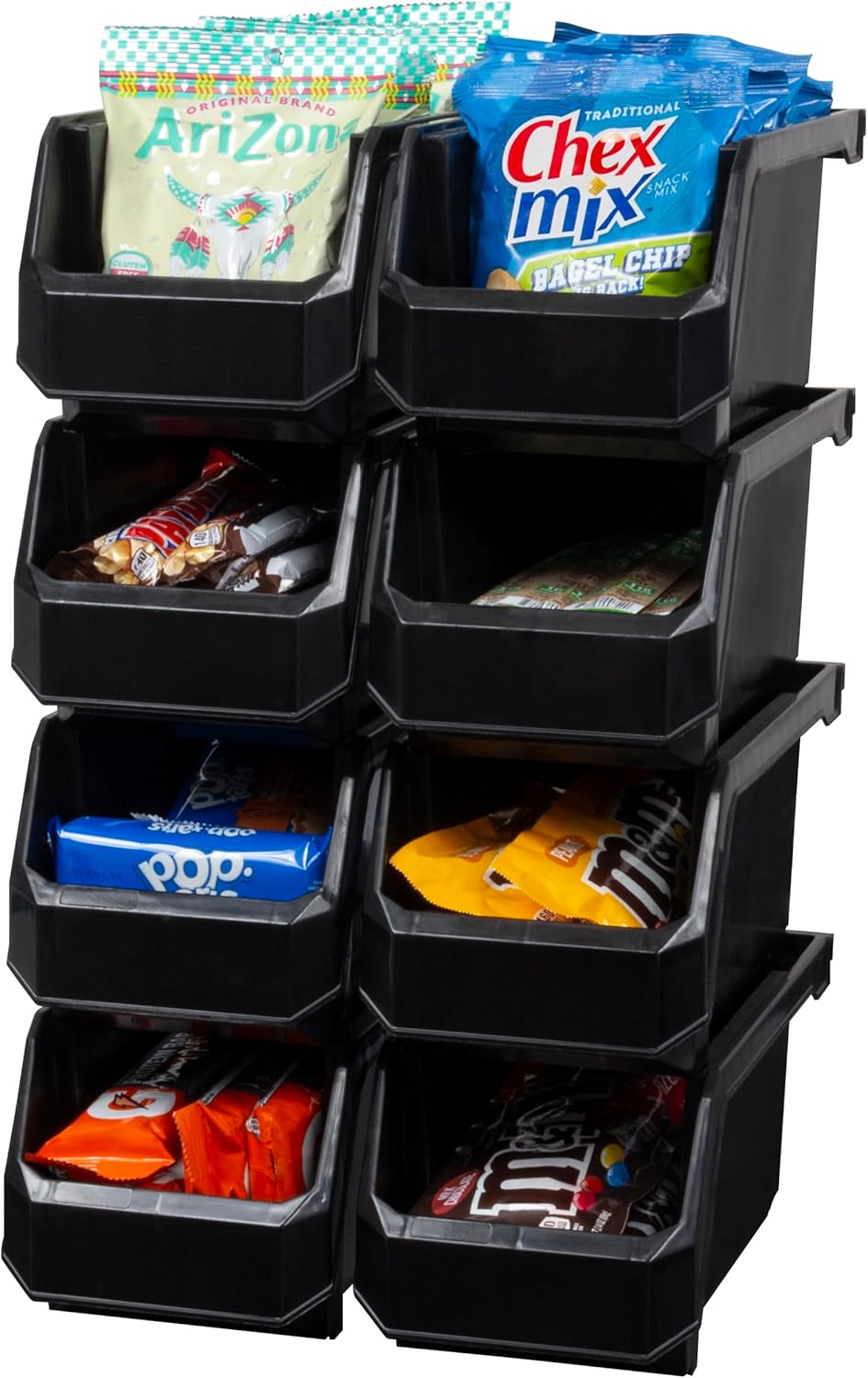 Plastic Containers for Organizing and Storage Bins - 8-Pack