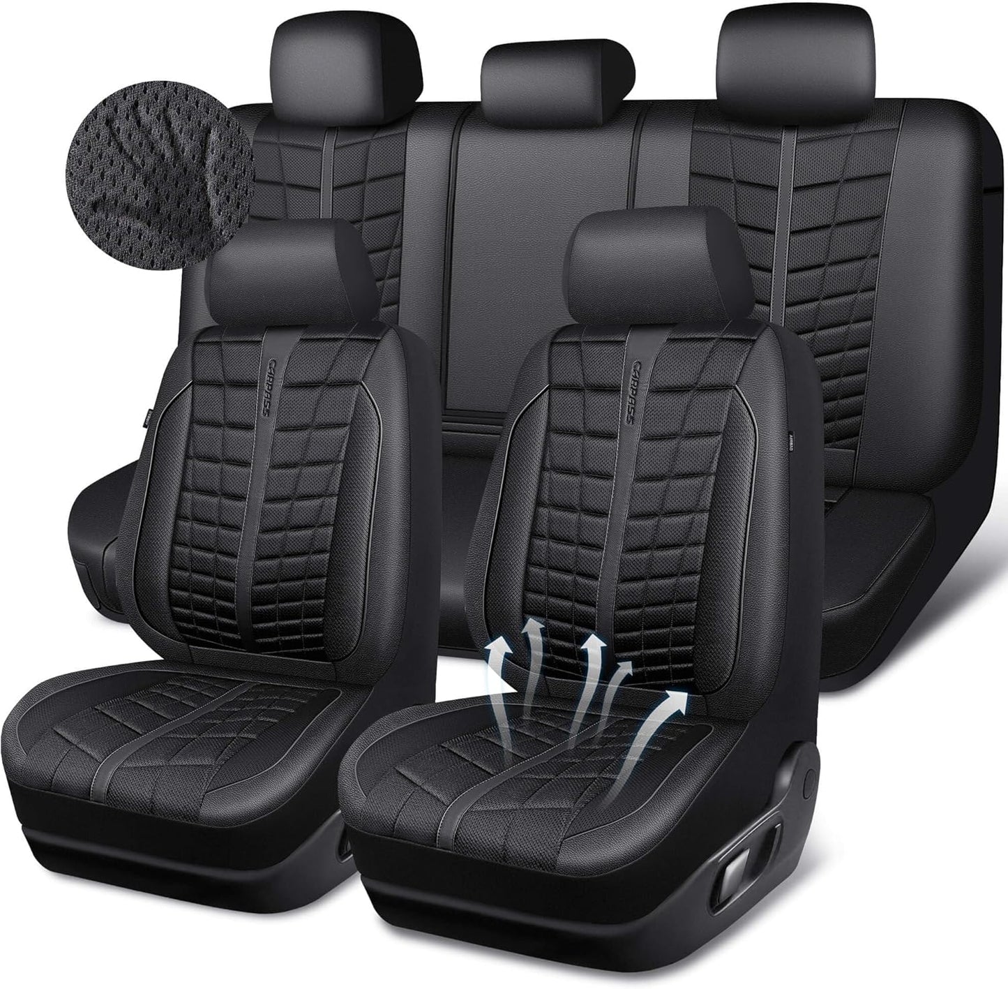 CAR PASS 3D Foam Mesh Leather Car Seat Covers Full Set Review