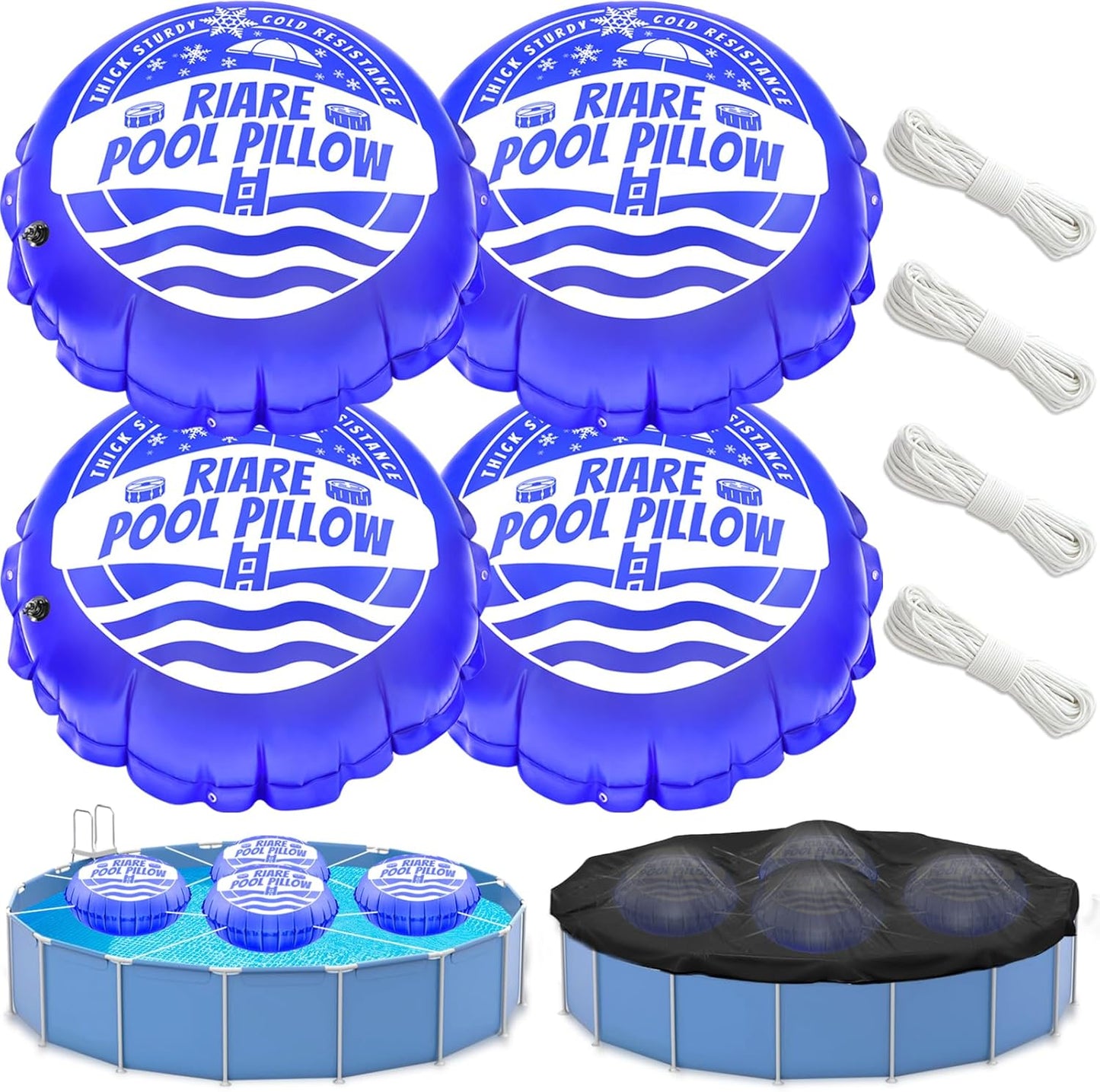 Riare 4pcs Pool Air Pillows for Above Ground Pools