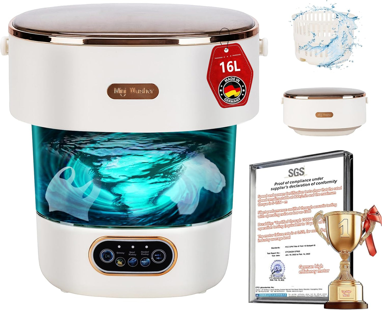 Portable Washing Machine - 5.0 New Upgraded Mini Washer