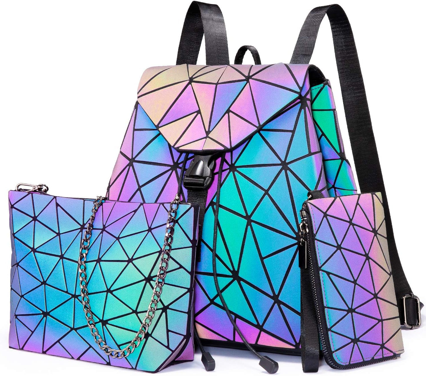 LOVEVOOK Geometric Luminous Purses for Stylish Women