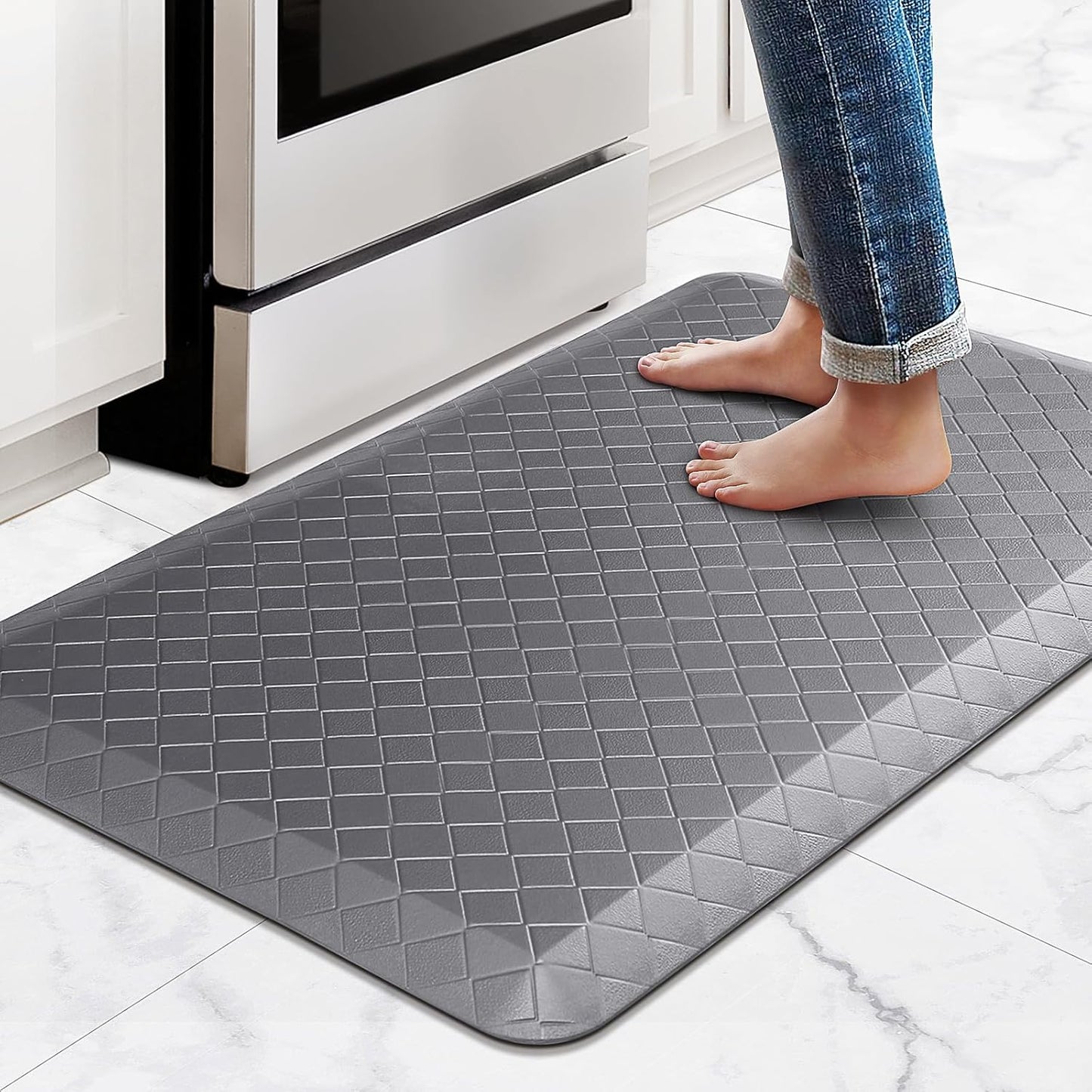 HappyTrends Anti-Fatigue Kitchen Floor Mat for Comfort and Safety