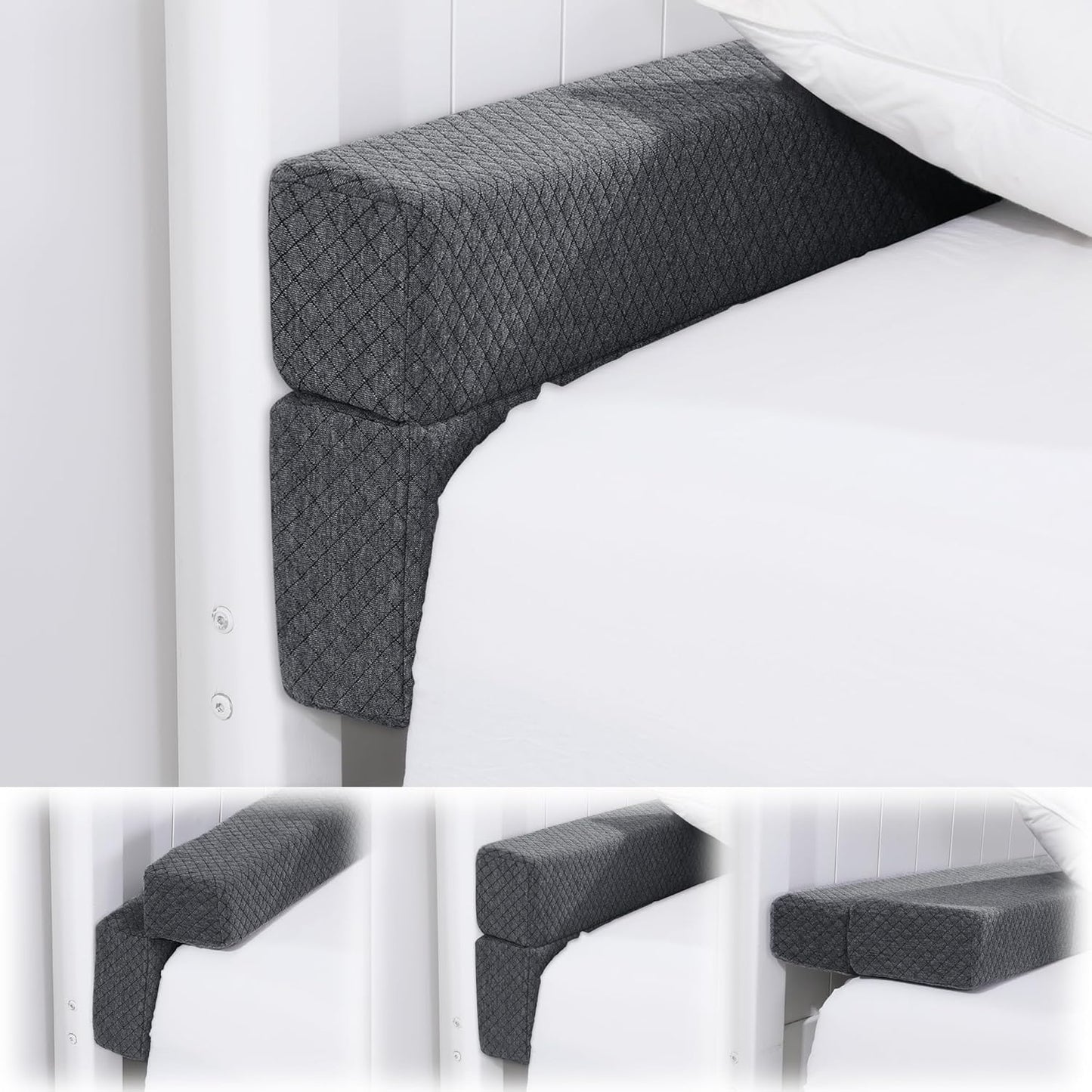 Flodable Pillow for Headboard Gap - Adjustable Bed Wedge Filler
