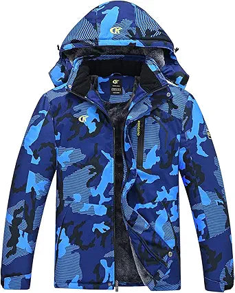 QPNGRP Mens Waterproof Ski Snowboard Jacket for Winter Sports