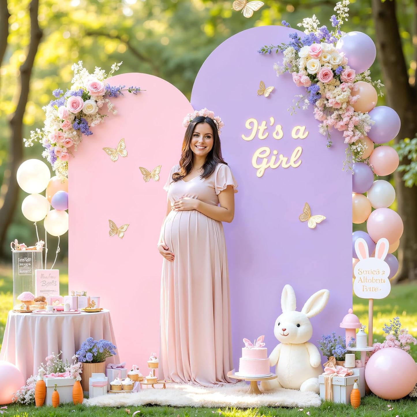 Pink and Lavender Arch Backdrop Cover Set for Stunning Events