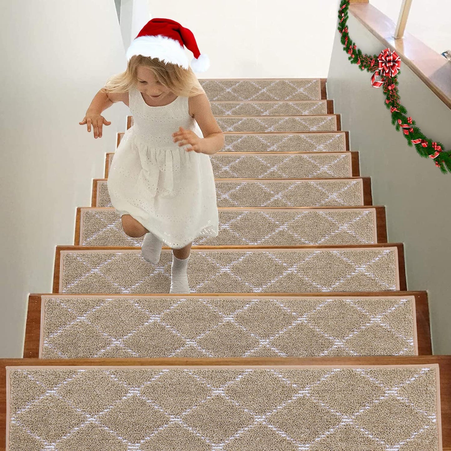 BEQHAUSE Non Slip Stair Treads 15 Pack for Wooden Steps