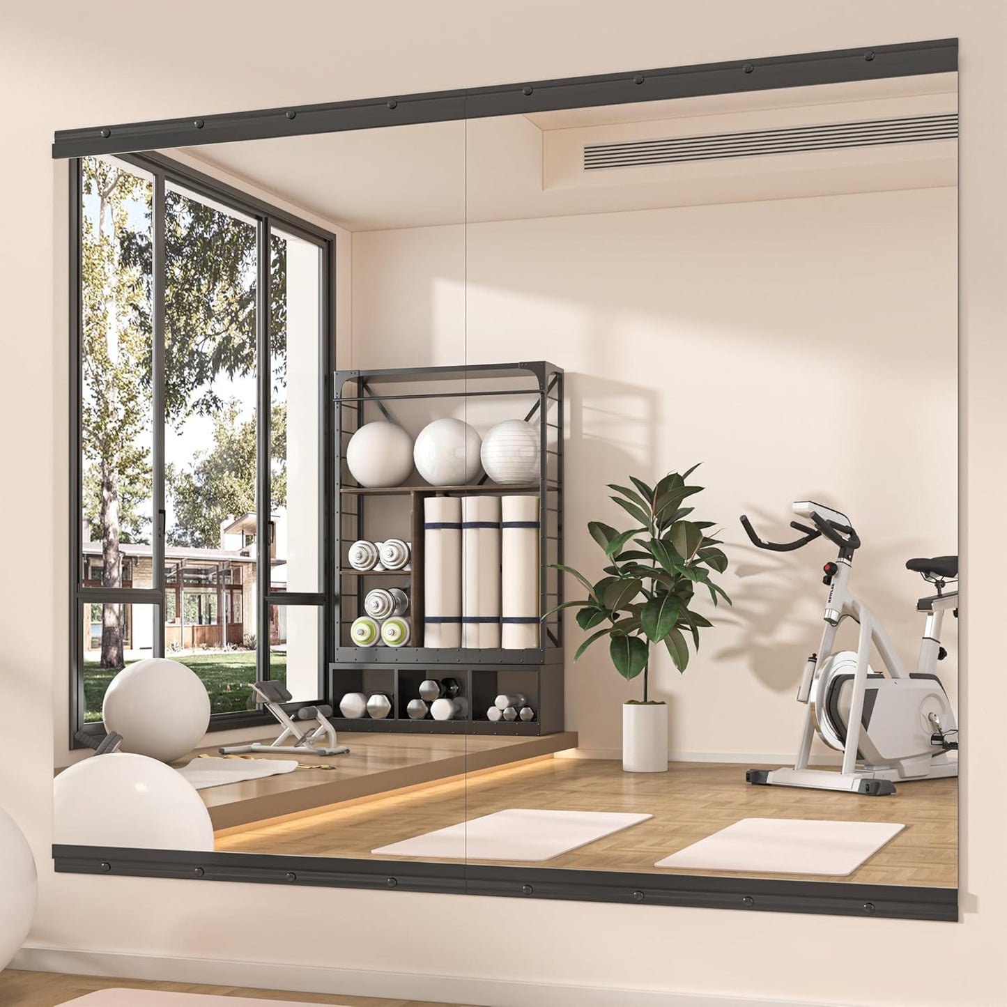 Hasipu 48x30 Home Gym Mirror for Yoga Dance Fitness Studio
