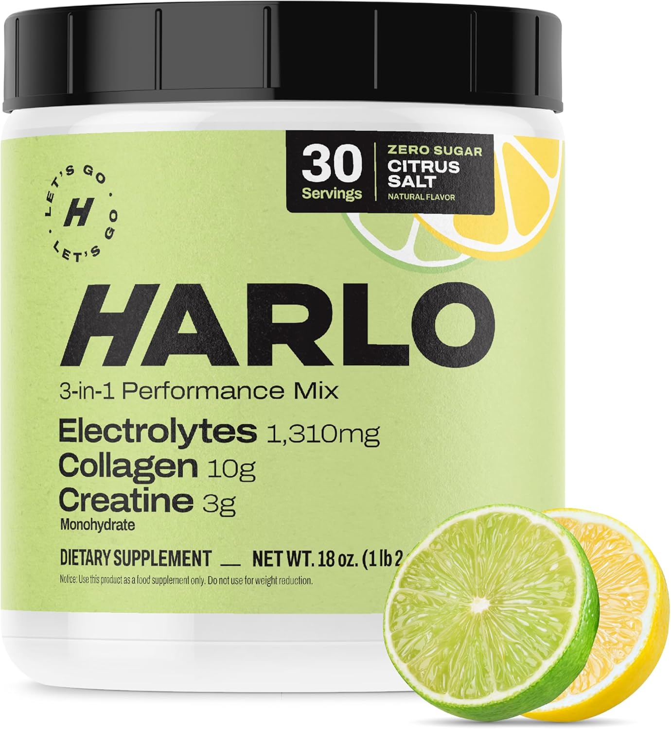 Harlo Citrus Salt Electrolyte Drink Mix for Performance