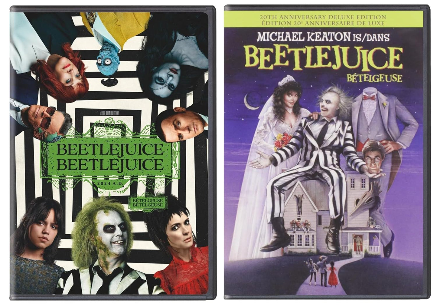 Beetlejuice Beetlejuice 2024 & 1988 Deluxe Edition DVD Set