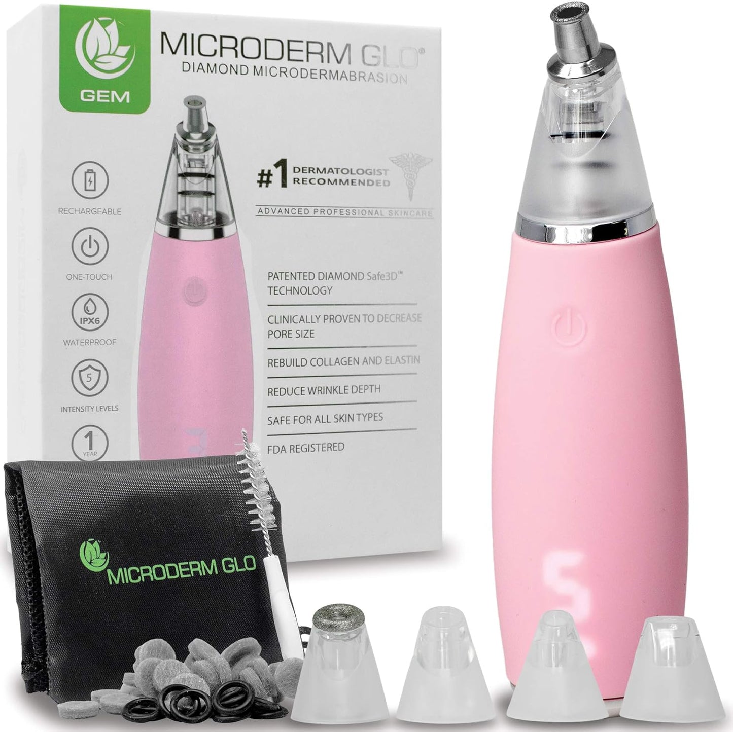 Blackhead Remover & Anti-Aging Microderm GLO - Pink