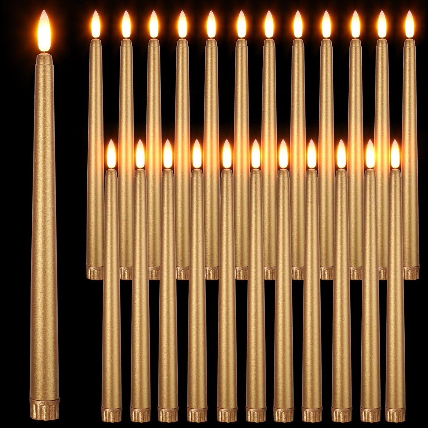 Flameless Taper Candles 11 Inch Long for Weddings and Events