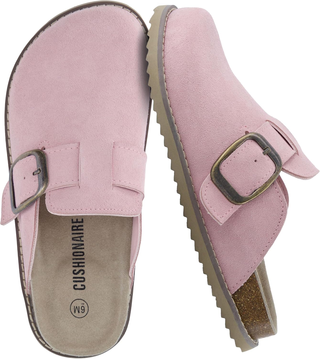 CUSHIONAIRE Women's Blain Genuine Suede Slip-On Clogs Review