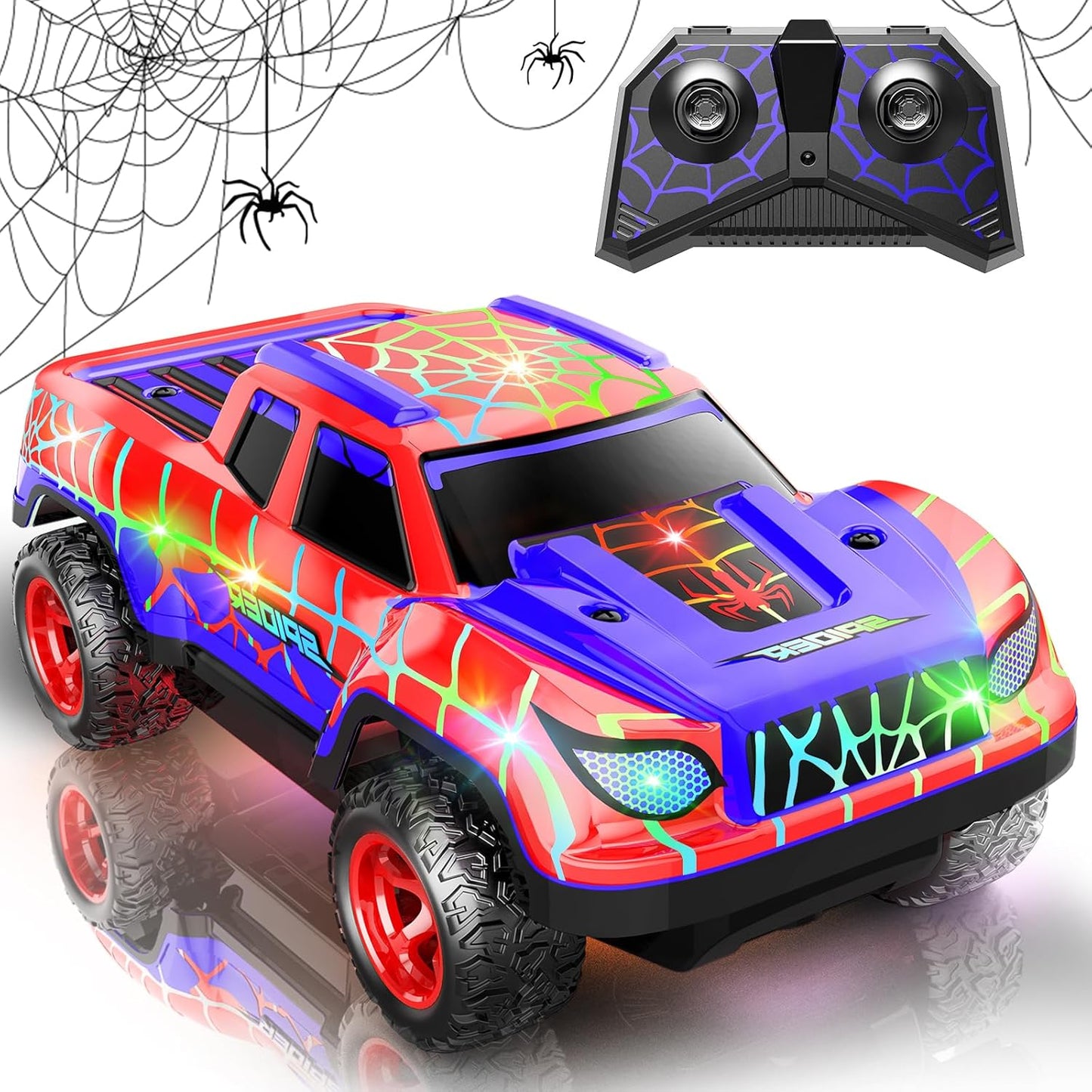 Fast Mini RC Racing Car for Boys - Cool Lights, Rechargeable - Great Gift!