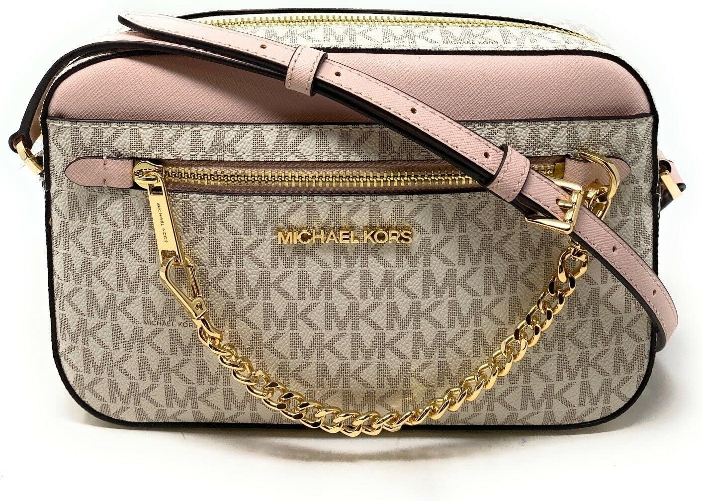Michael Kors East West Chain Crossbody Bag in Brown Leather