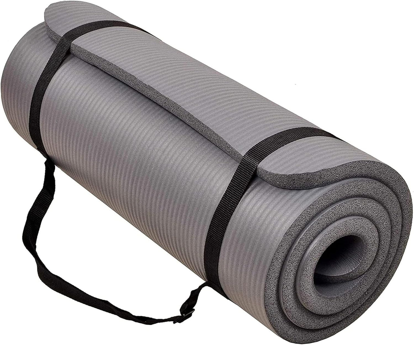 BalanceFrom 1 Thick Yoga Mat Set - Enhance Home Workouts!