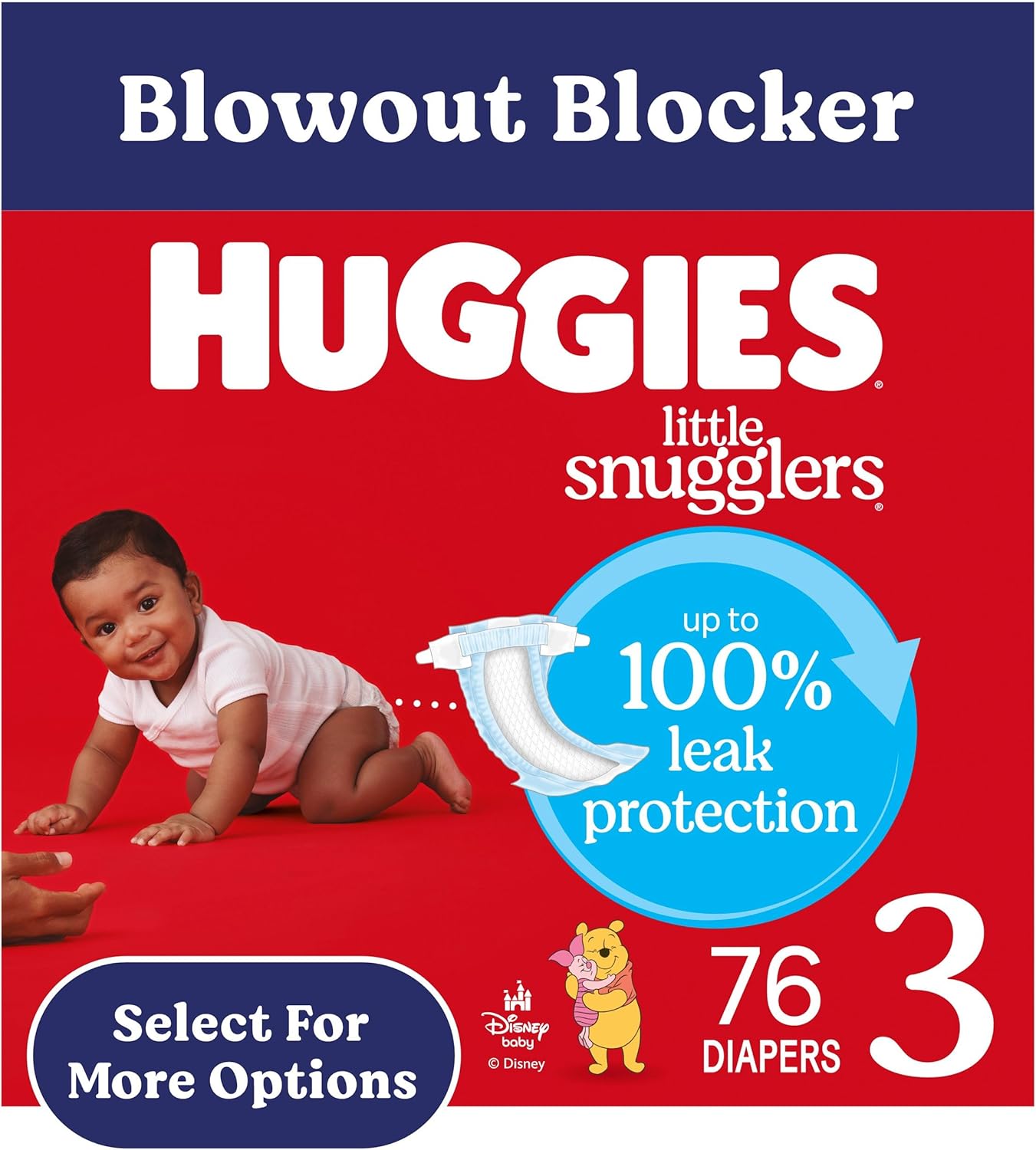 Huggies Little Snugglers Size 3 Diapers - 76 Count for Happy Babies