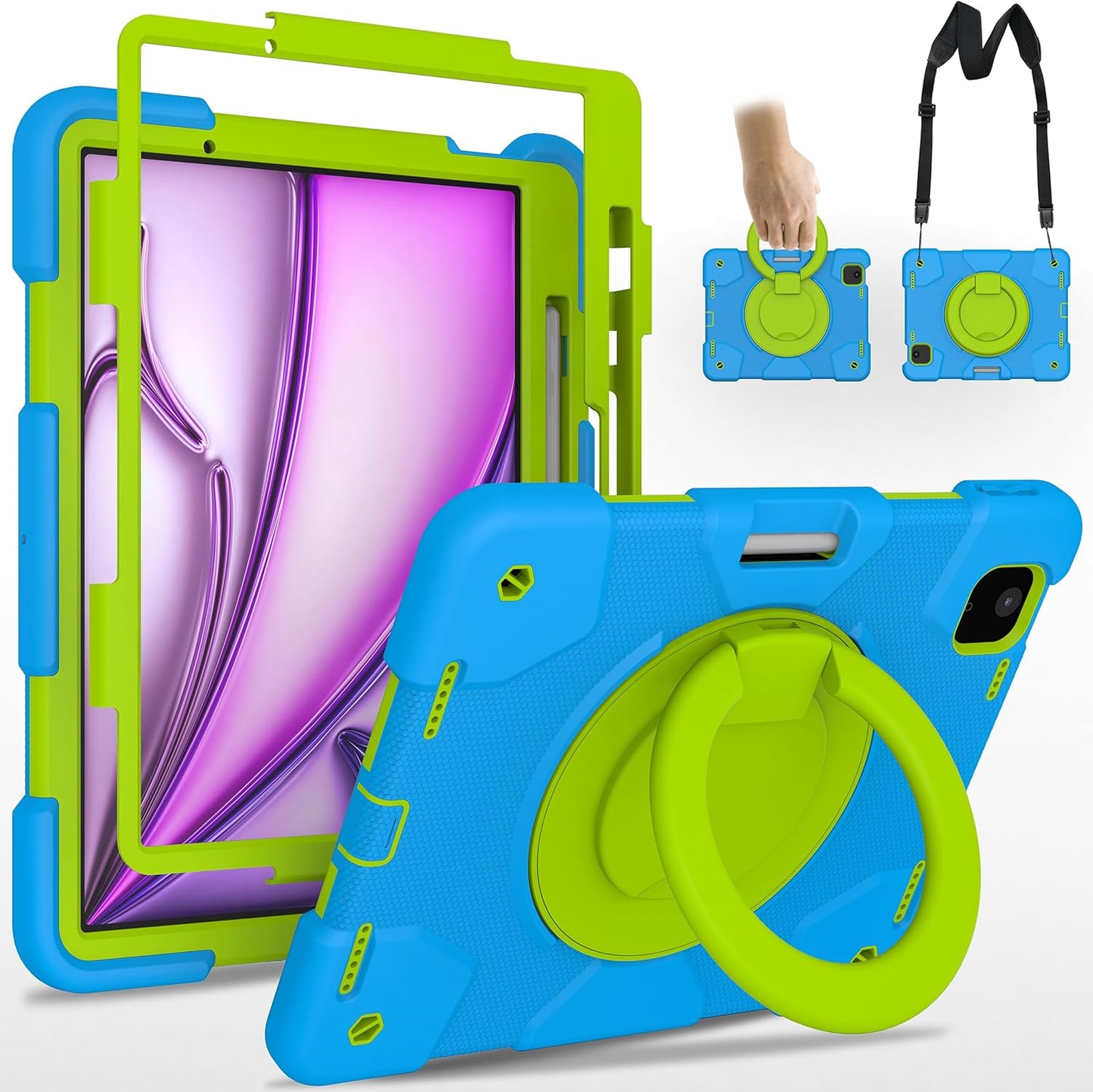 Heavy Duty Protective Case for iPad Air 11 inch 2024 M2
