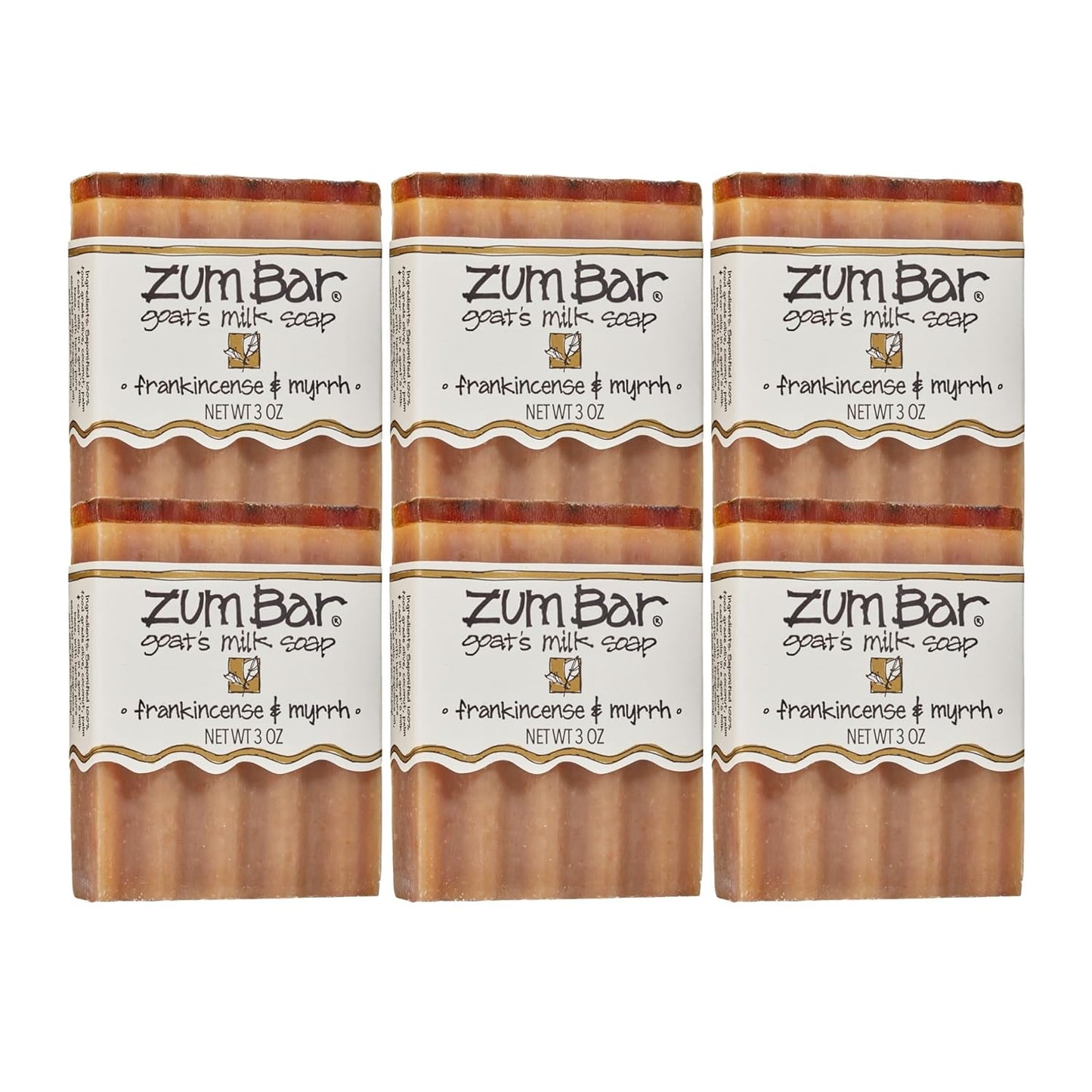 Zum Goat's Milk Soap Bar with Frankincense & Myrrh - 6 Pack