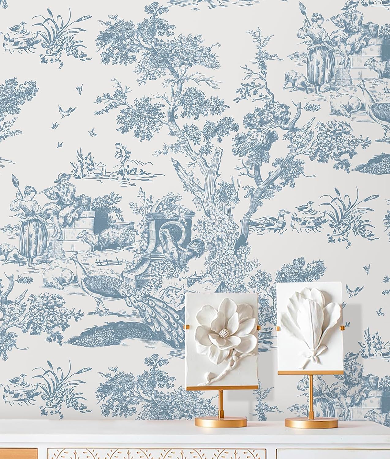 CiCiwind Peel and Stick Wallpaper for Vintage Home Decor