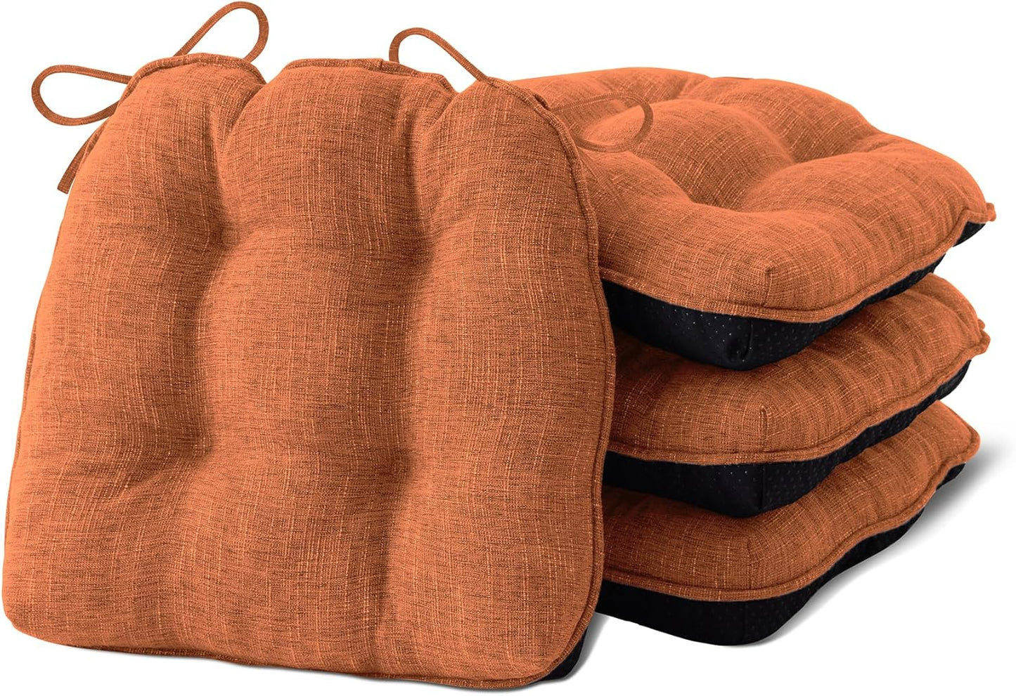 Chair Cushions for Dining Chairs Set of 4, Rust Color