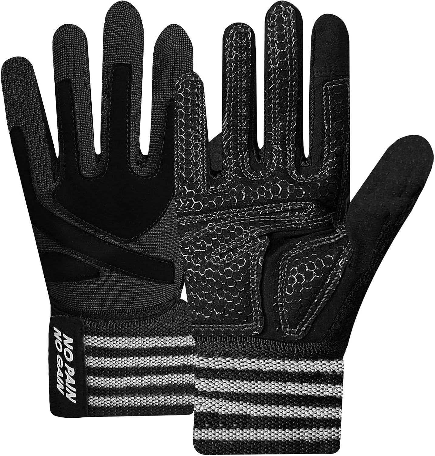Enhanced Grip & Support: FINGER TEN Weightlifting Gloves