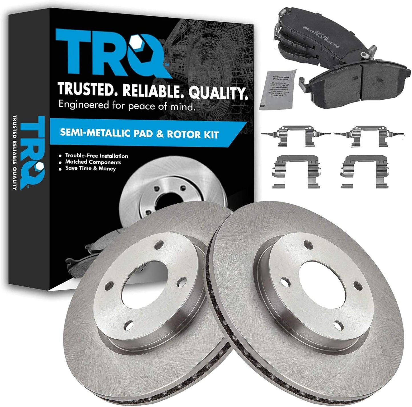 TRQ Front Brake Pad & Rotor Kit for Nissan Cube and Sentra