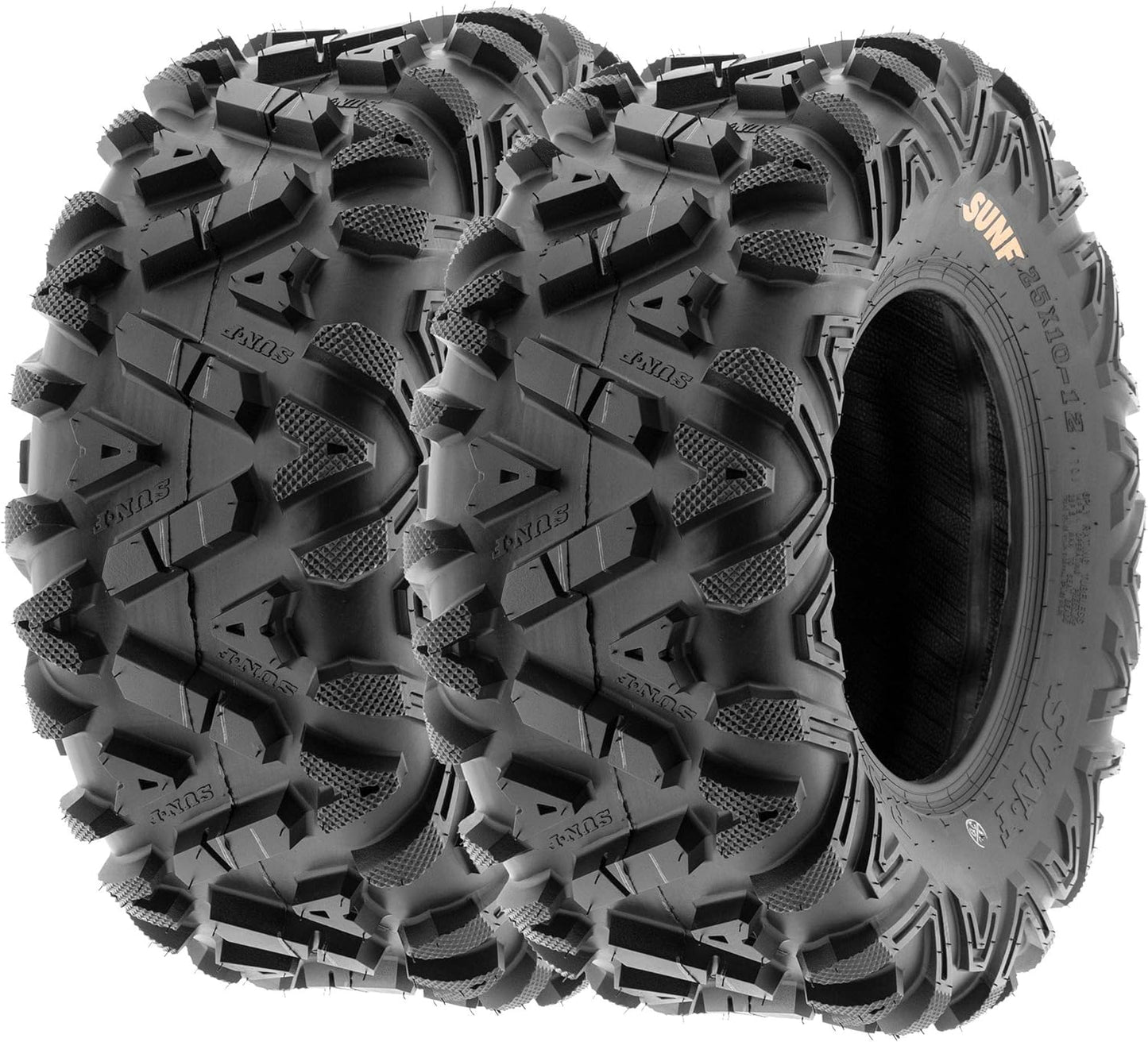 Set of 2 SunF A033 Power.I 26x10-12 ATV UTV Off-Road Tires