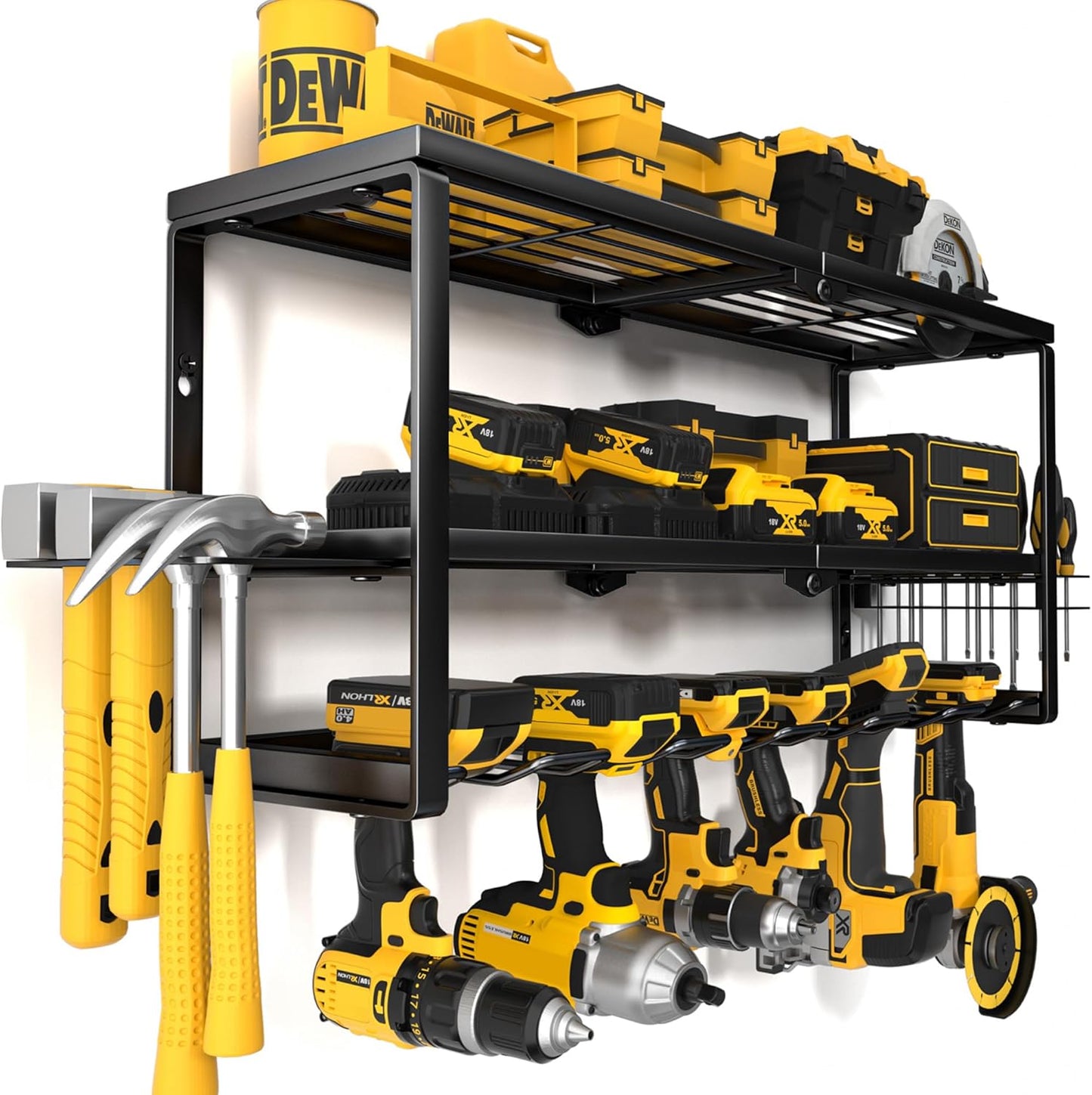 YYR Heavy Duty Power Tool Organizer for Garage and Workshop