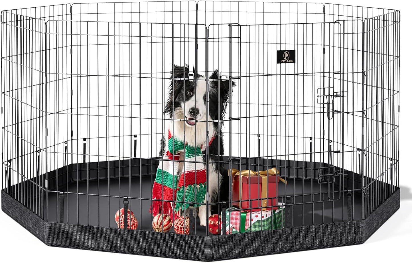 PJYuCien Dog Playpen: 8 Panels 30H Indoor Pet Fence for Puppies