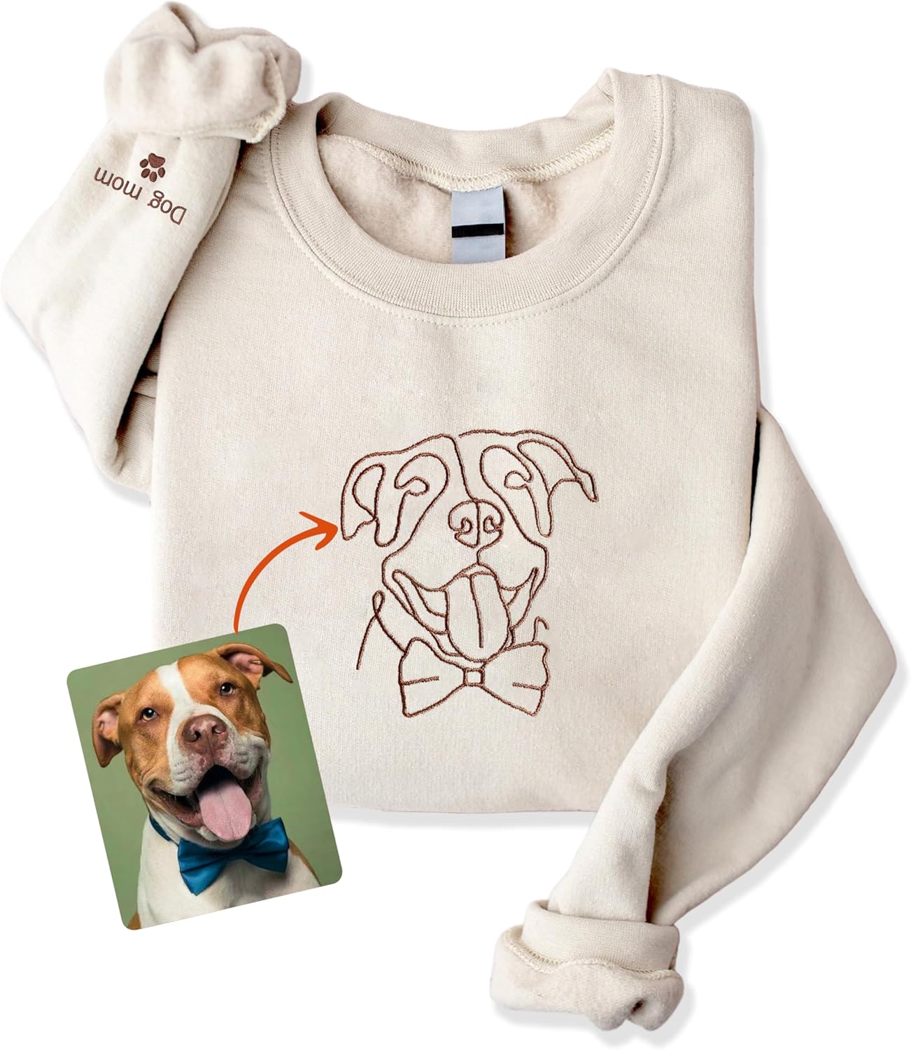 Custom Pet Portrait Sweatshirt by NAZENTI