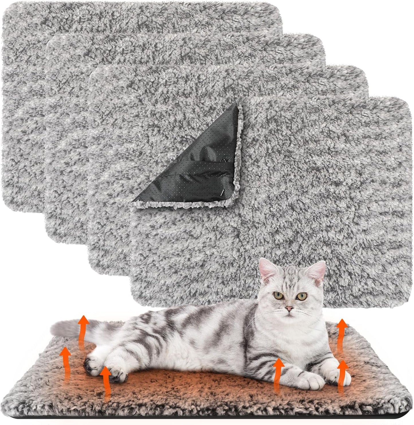 4 Pack Self Warming Cat Pads for Cozy Comfort and Warmth