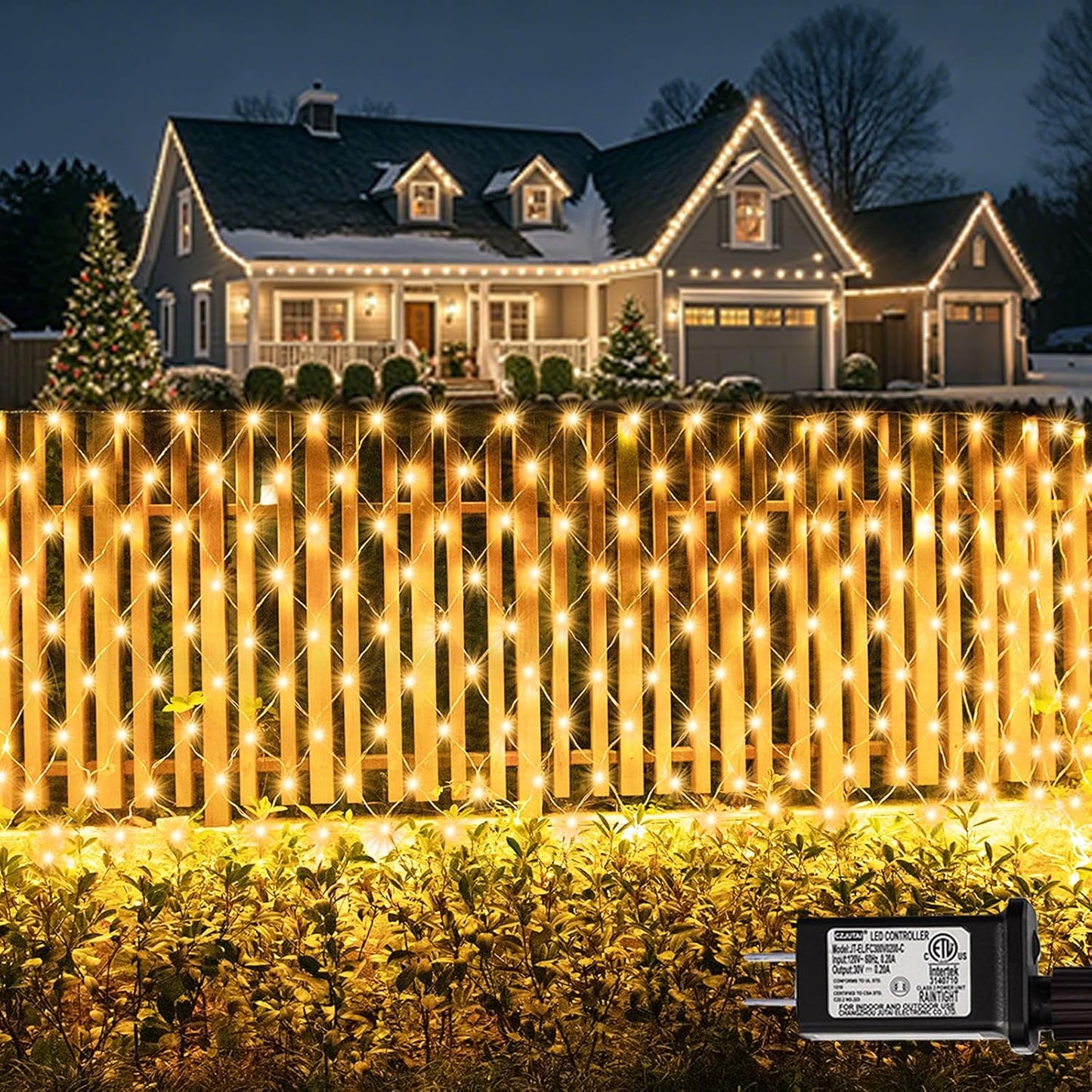 360 LED Net Lights for Christmas and Outdoor Party Decorations