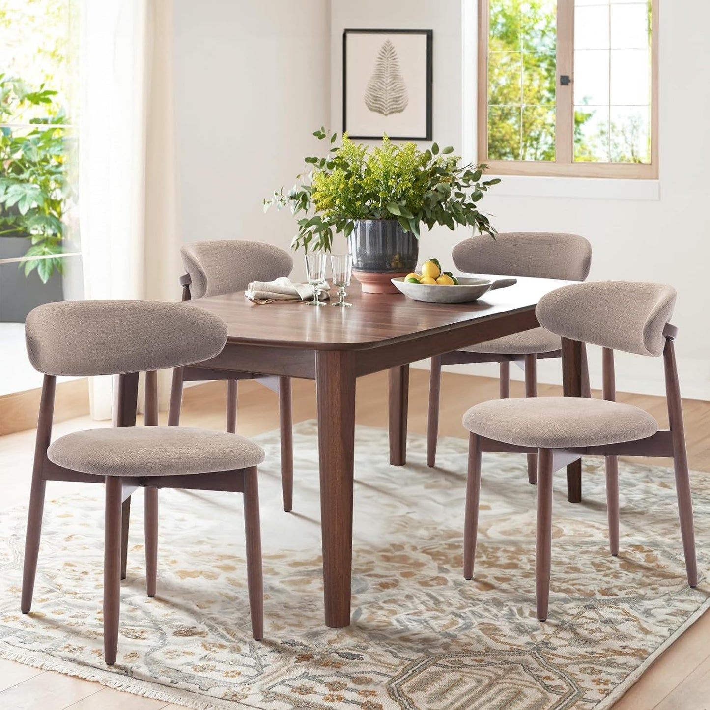 Modern Wooden Dining Chairs Set of 4 for Stylish Dining Rooms