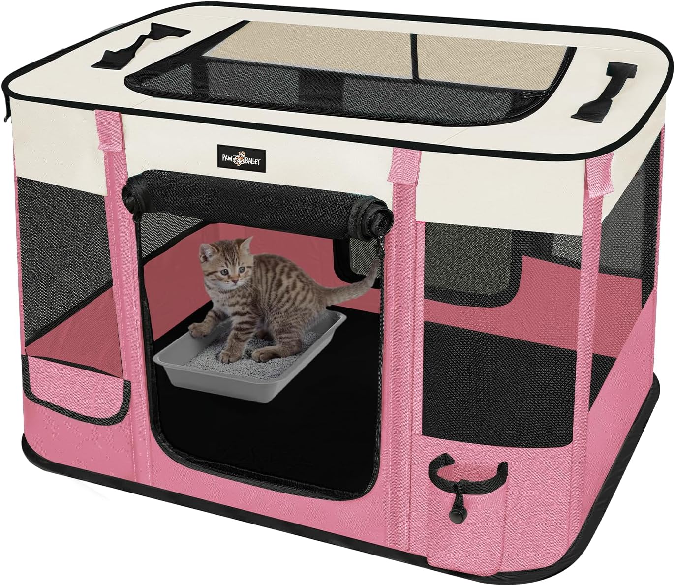 Foldable Pet Kitten Playpen for Indoor and Outdoor Use
