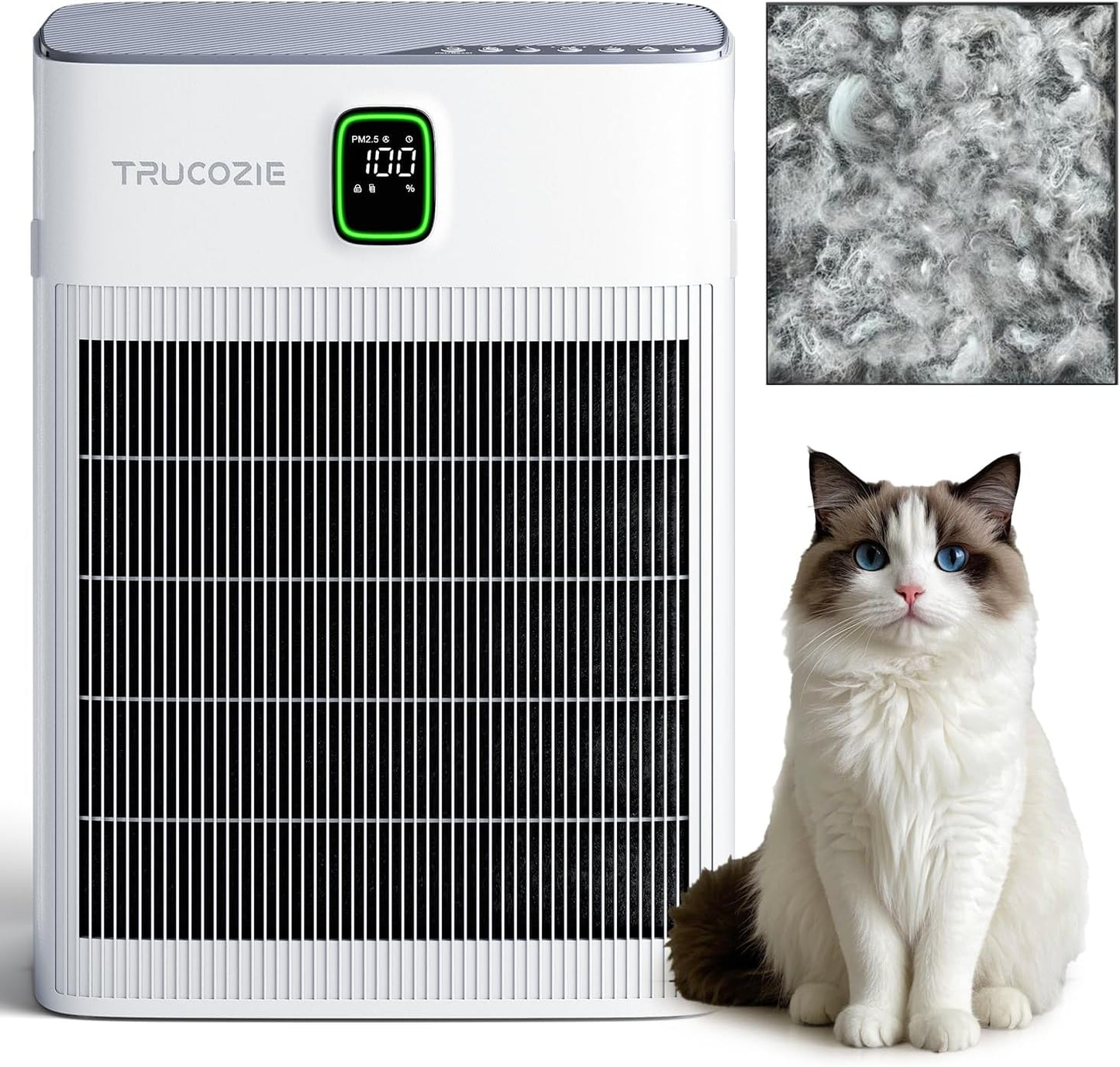 Trucozie T554 Air Purifier for Home Pets with Sleep Mode