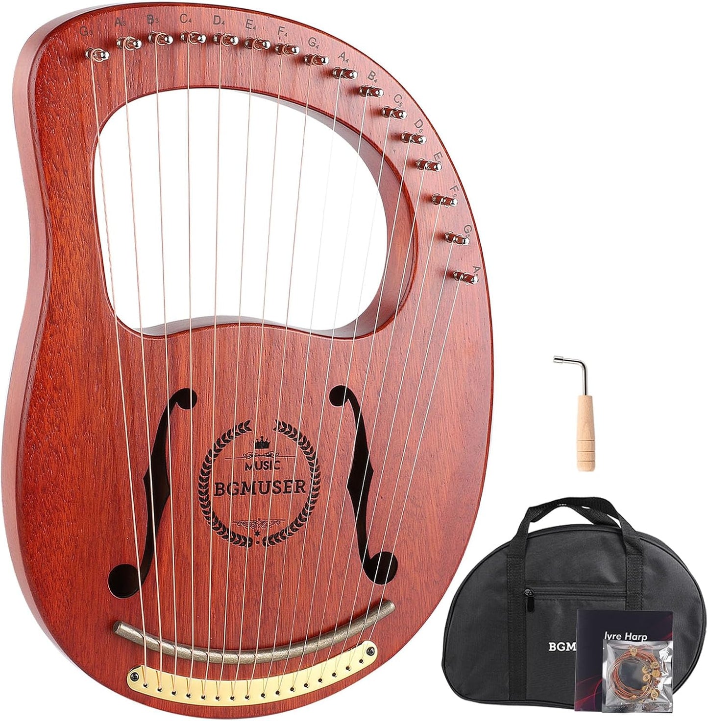 Lyre Harp 16 Metal Strings for Beautiful Melodies and Gifts