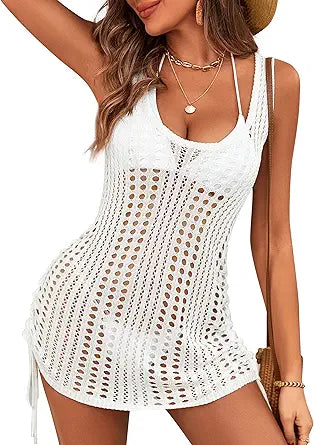 Blooming Jelly Womens Crochet Cover Up for Beach and Pool Fun
