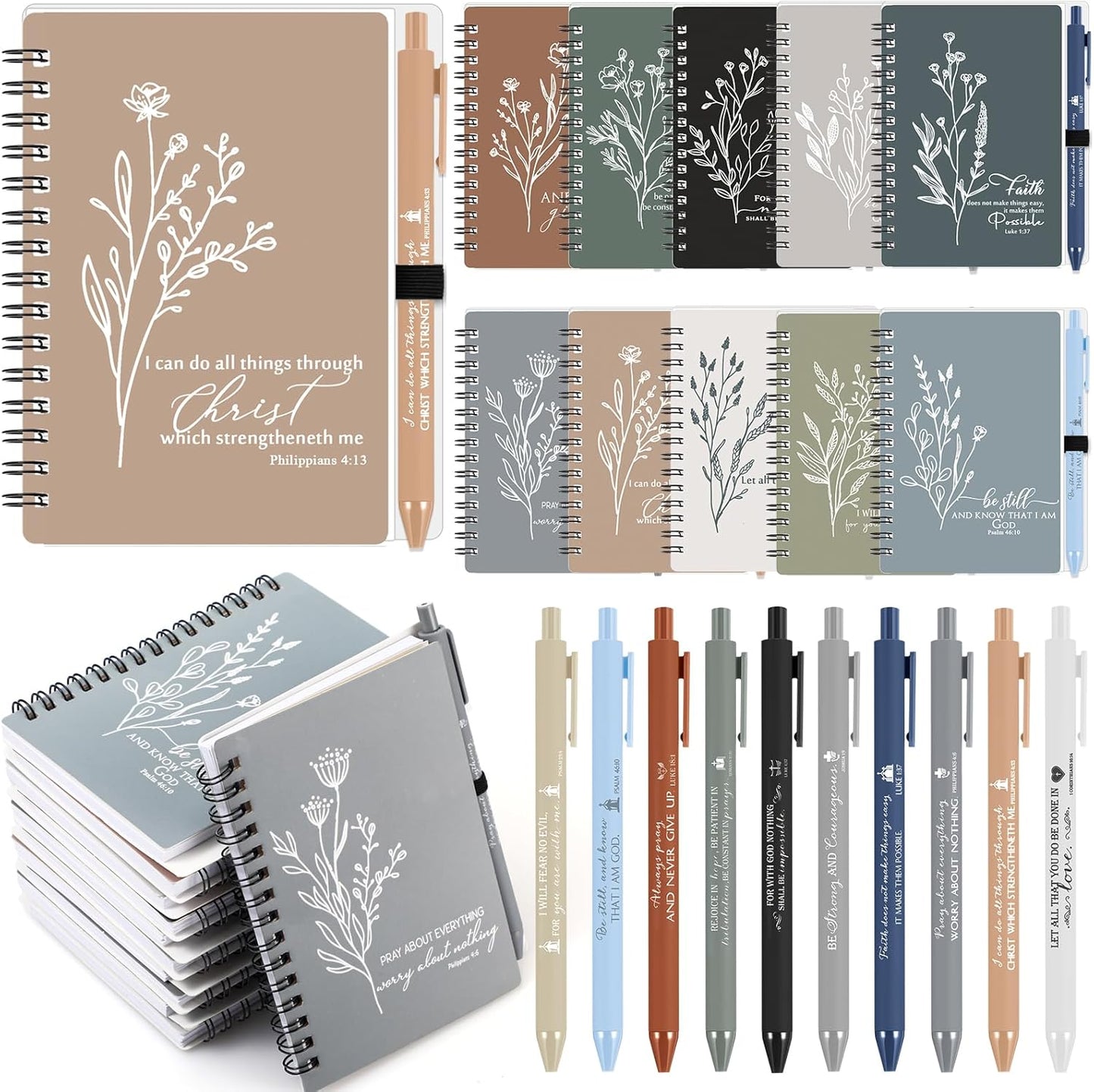 Christian Bulk Gift Set with Aesthetic Notebook & Pen