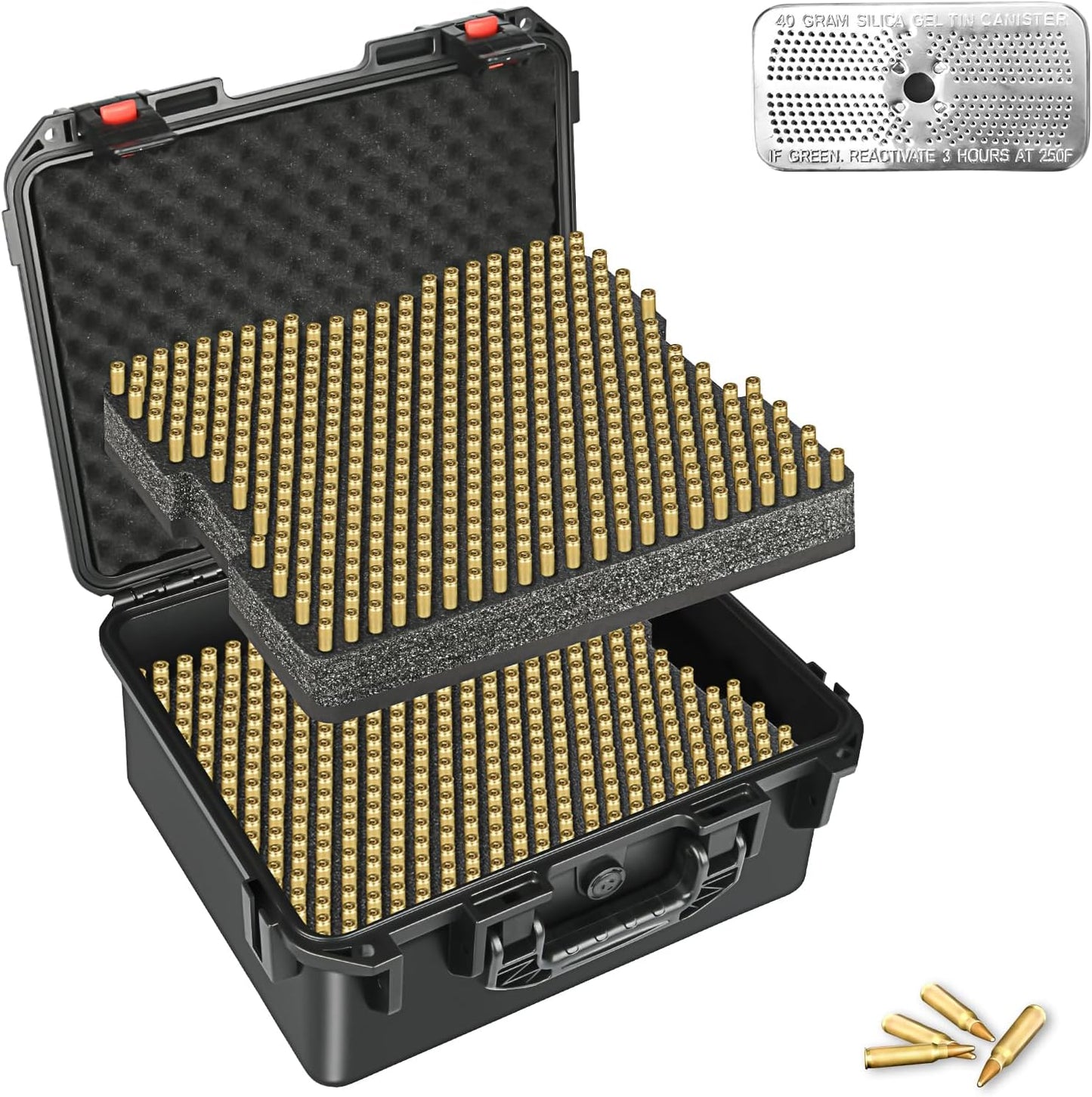 5.56mm Ammo Case Storage Box: Large Waterproof Rifle Organizer
