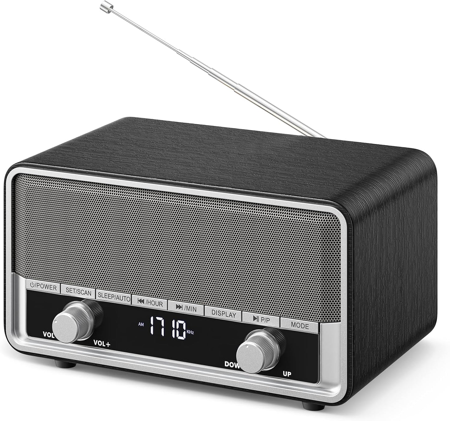 AM FM Radio with Bluetooth 5.0 and Digital Clock for Home