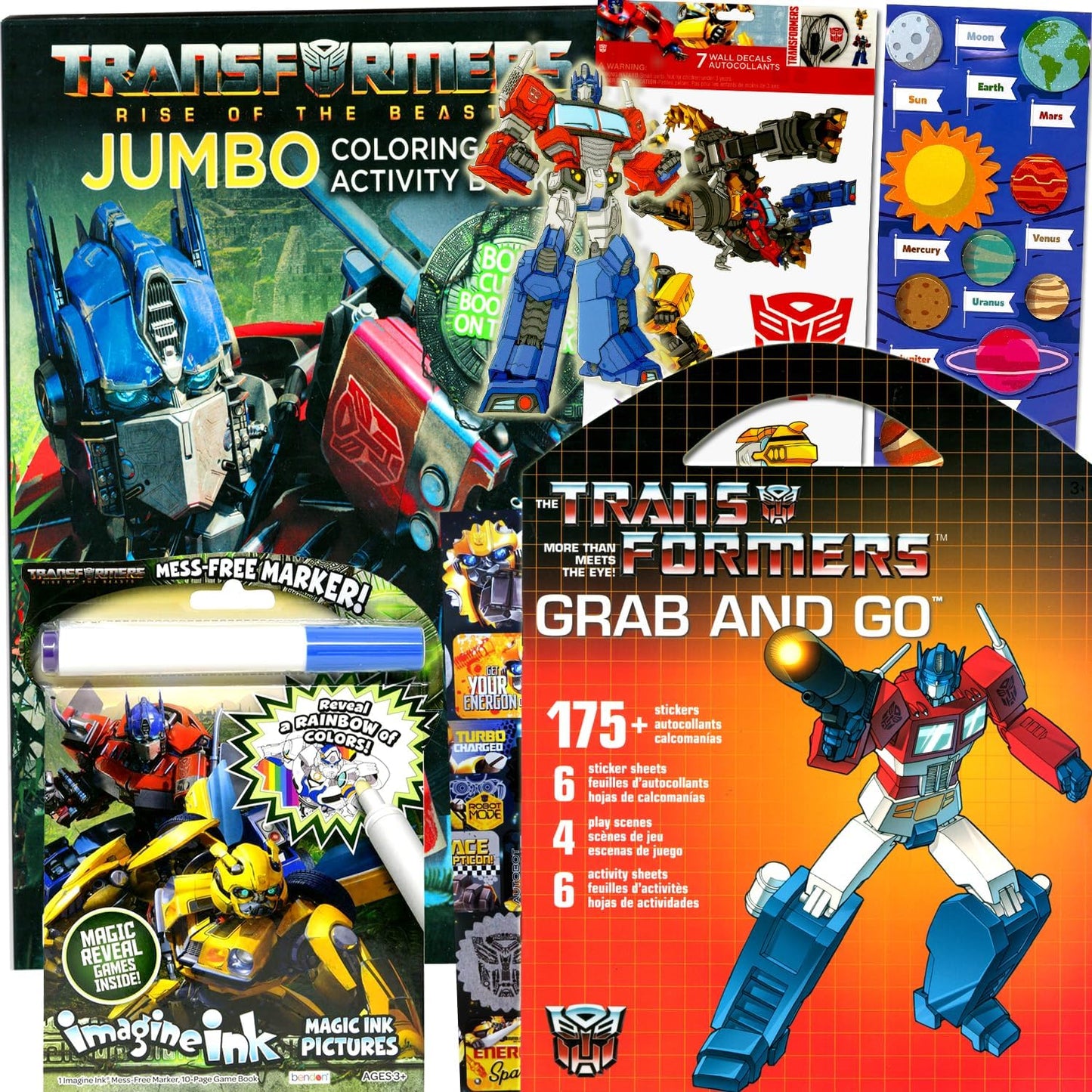 Transformers Coloring & Activity Set - Featuring Optimus Prime & Bumblebee - Bendon