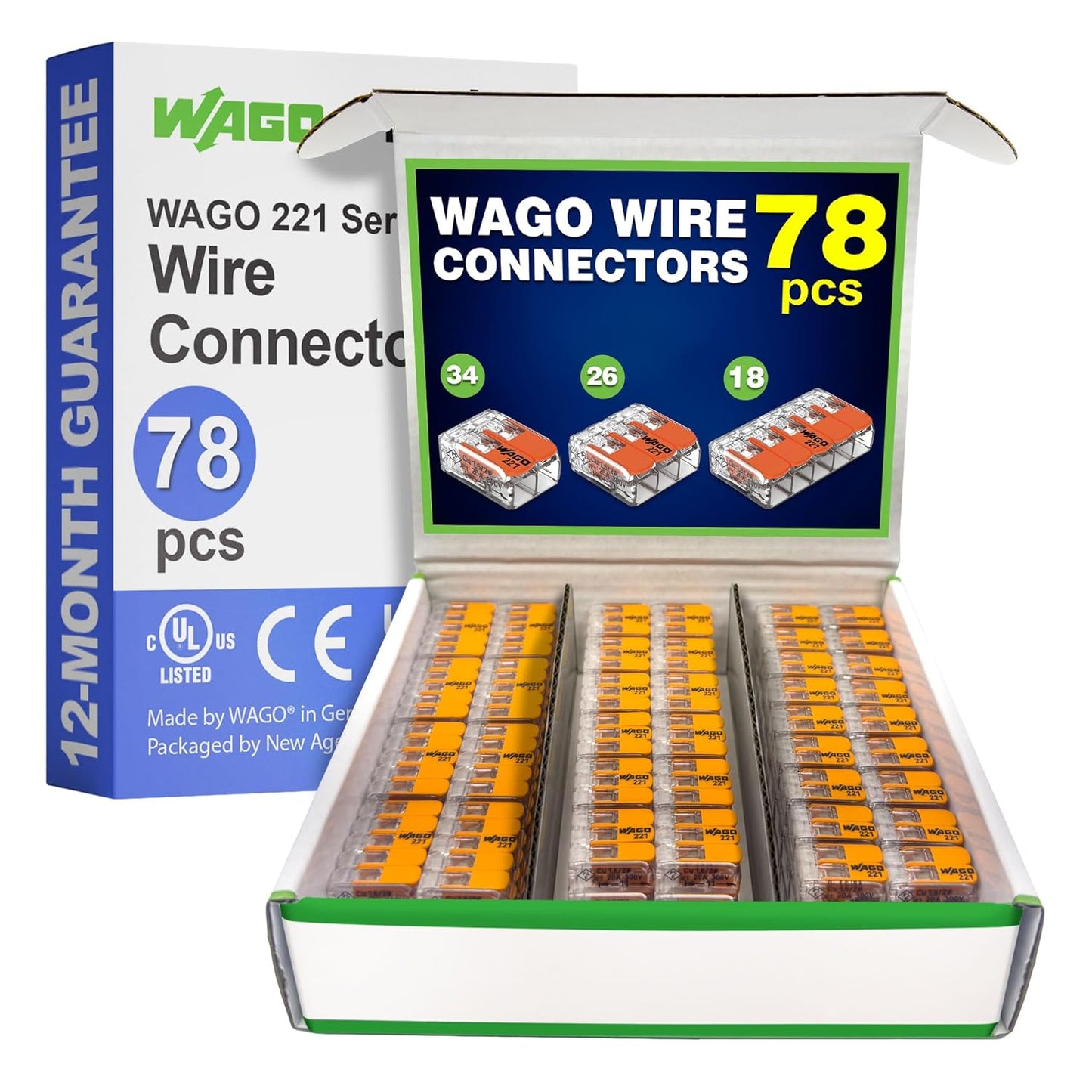 WAGO 221 Series Compact Splicing Wire Connectors for Easy Use