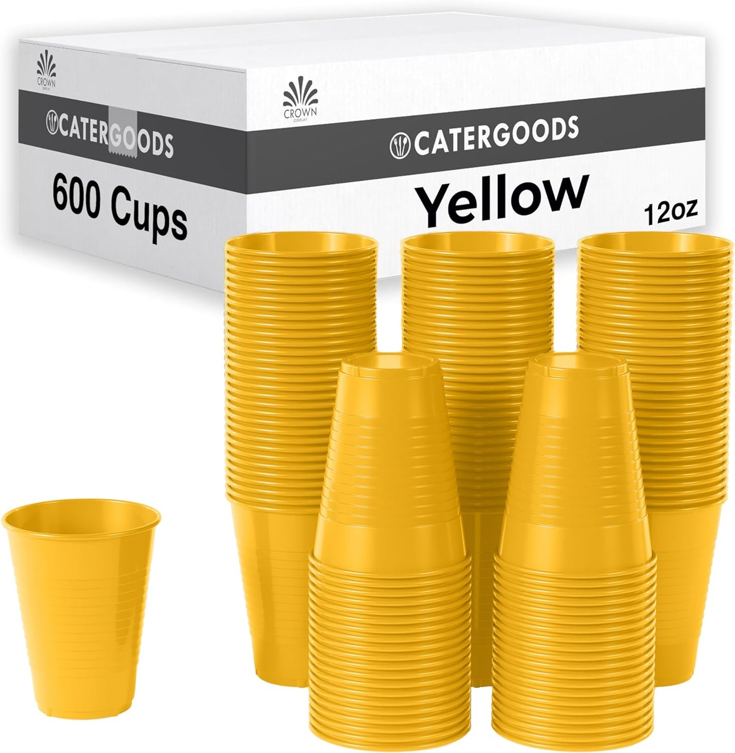 Party Solids Yellow Disposable Cups - Perfect for Any Gathering