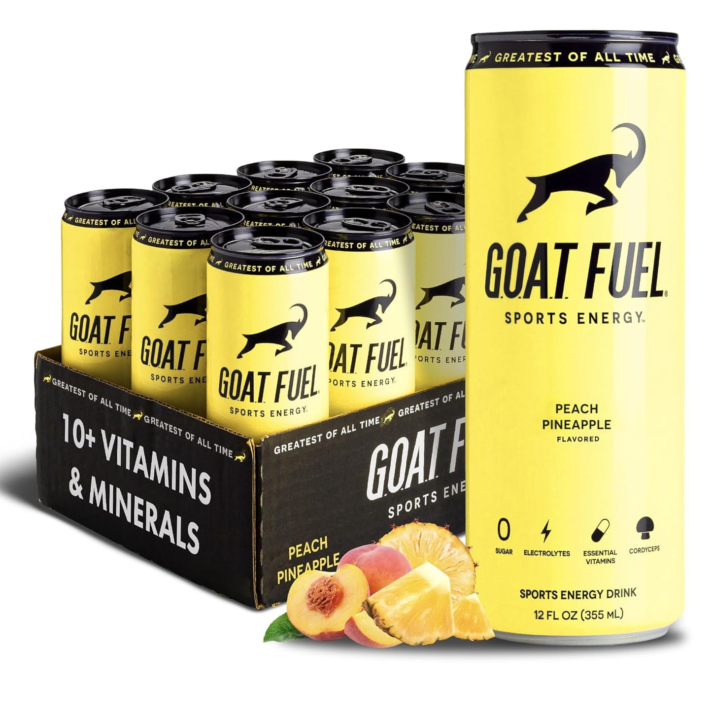 G.O.A.T. Fuel Energy Drink with Natural Caffeine & BCAAs