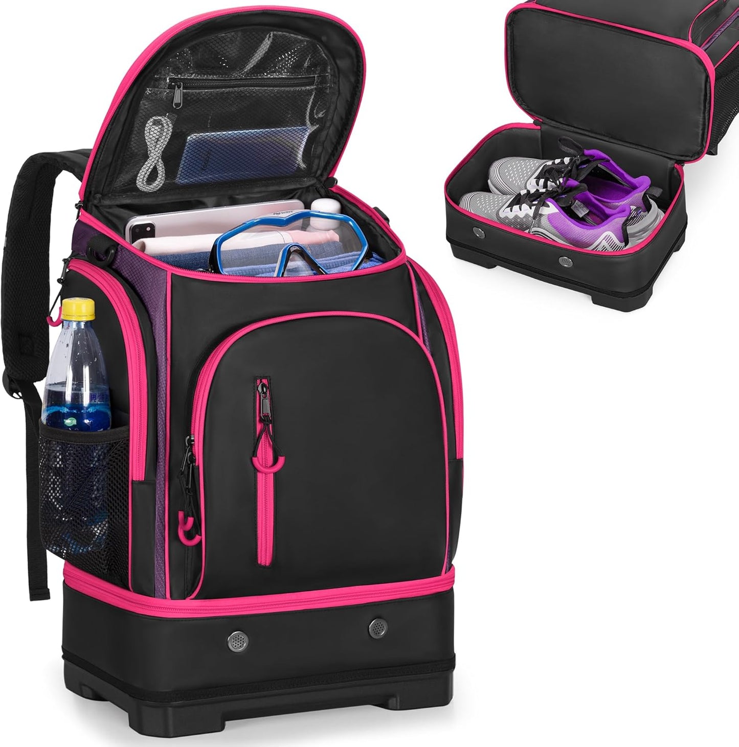 35L Swim Bag with Hard Shoe Compartment for Swimmers Gear